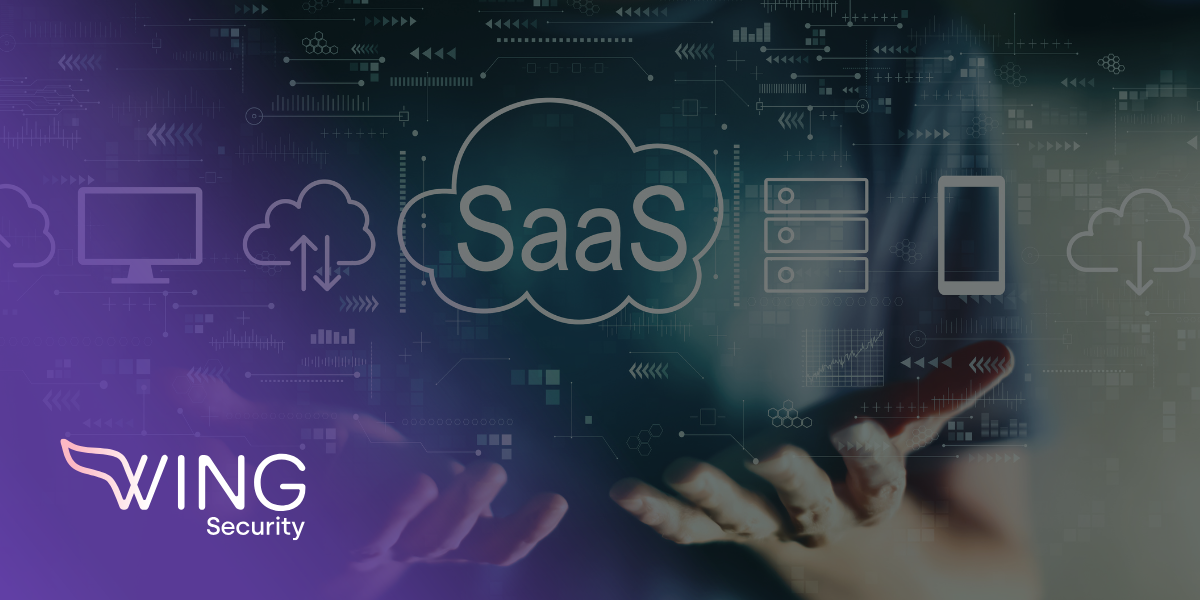 SaaS and cloud security imagery in the hands of a person